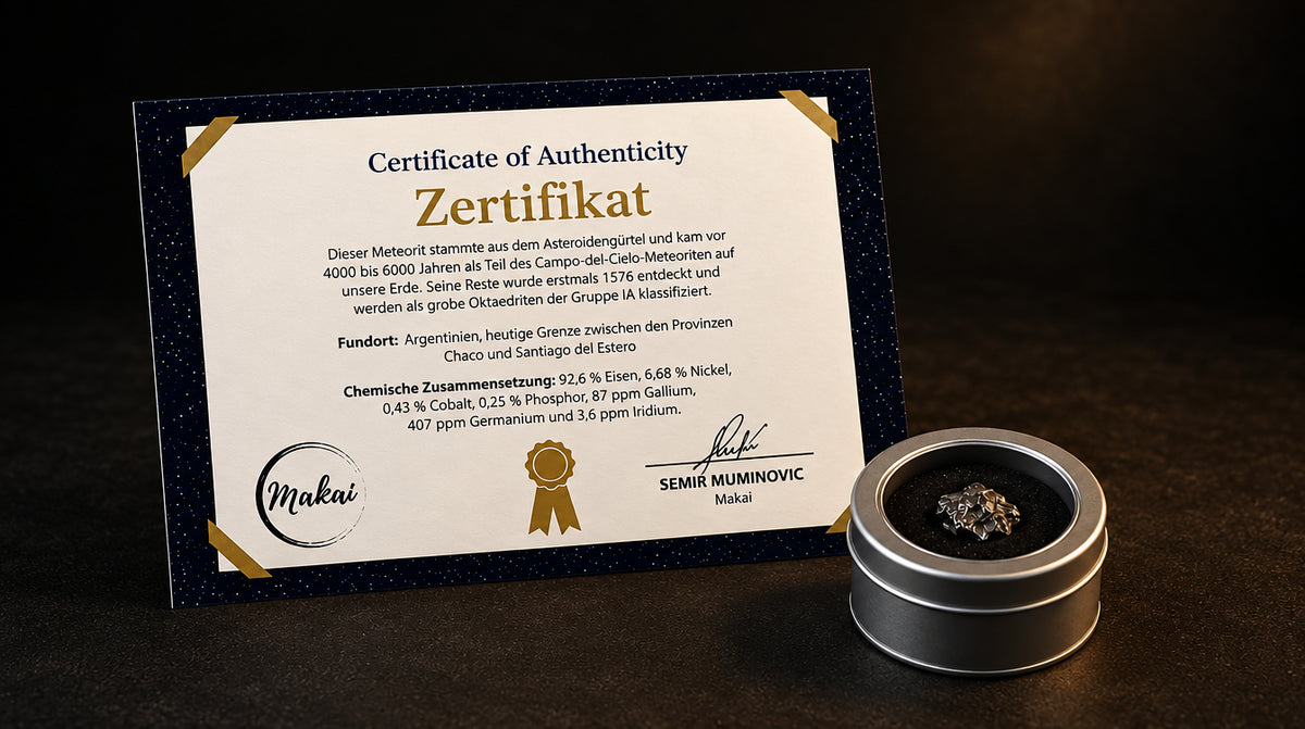 Woran du ein Echtheitszertifikat für Meteoriten prüfst