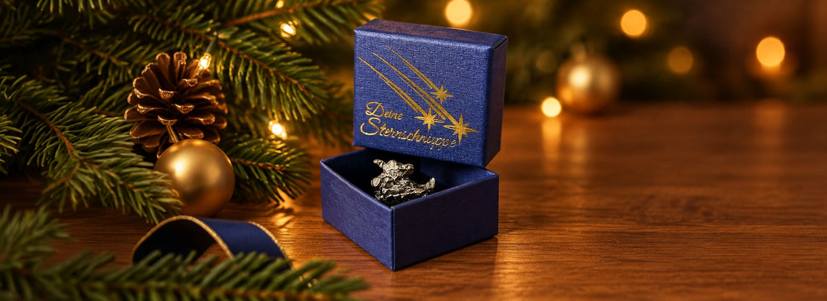 Kreative Geschenke zu Weihnachten: ein echter Meteorit