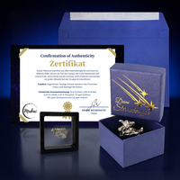 Thumbnail for Meteorit mit blauer Box, Schweberahmen & Echtheitszertifikat