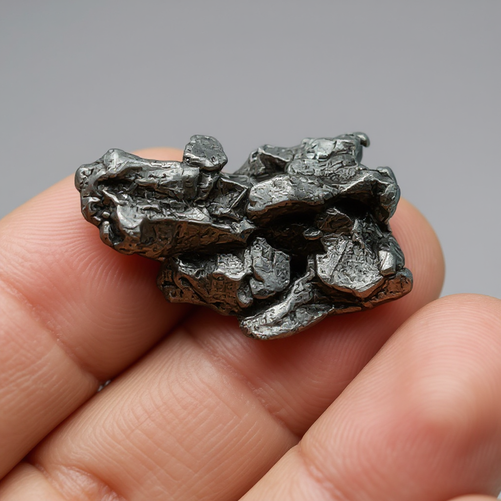 Meteorit mit blauer Box, Schweberahmen & Echtheitszertifikat