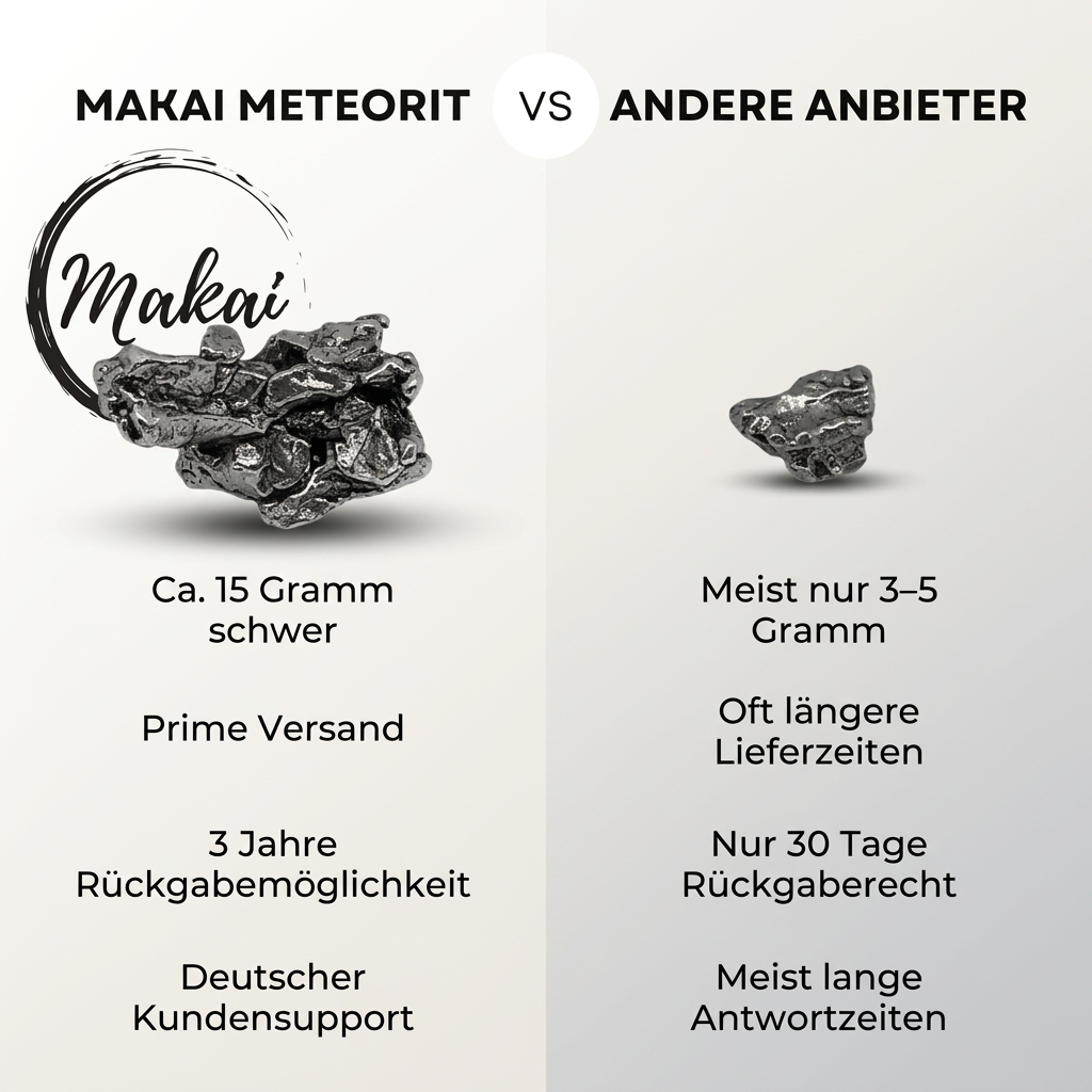 Meteorit mit blauer Box & Zertifikat zum selber Beschriften