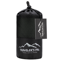 Thumbnail for Traveler's Pal Hüttenschlafsack aus 100% Baumwolle - Schlafsack mit Reißverschluss an Seite und Fußende - Leichter und dünner Inlett Sommerschlafsack atmungsaktiv und hautfreundlich Patinagrün.
