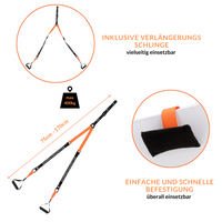 Thumbnail for Septagon Sports® Premium Sling Trainer Set V.2022 Suspension Trainer mit Handtuch, Rucksackbeutel und Trainingsbuch - Schlingentrainer für Functional Training mit Türanker + Qualitätszertifikat.