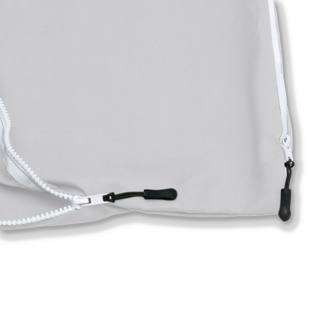 Traveler's Pal Hüttenschlafsack aus 100% Baumwolle - Schlafsack mit Reißverschluss an Seite und Fußende - Leichter und dünner Inlett Sommerschlafsack atmungsaktiv und hautfreundlich Silbergrau.