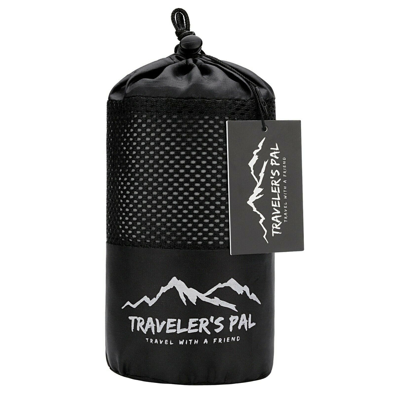 Traveler's Pal Hüttenschlafsack aus 100% Baumwolle - Schlafsack mit Reißverschluss an Seite und Fußende - Leichter und dünner Inlett Sommerschlafsack atmungsaktiv und hautfreundlich Silbergrau.