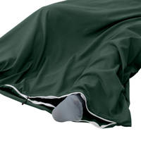 Thumbnail for Traveler's Pal Hüttenschlafsack aus 100% Baumwolle - Schlafsack mit Reißverschluss an Seite und Fußende - Leichter und dünner Inlett Sommerschlafsack atmungsaktiv und hautfreundlich Patinagrün.