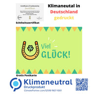 Thumbnail for Klimaneutral in Deutschland gedruckt mit Postkarte Viel Glück gratis, Geschenkidee Glücksbringer