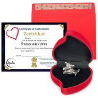 Thumbnail for Meteorit mit Herzbox, Umschlag & Echtheitszertifikat zum selber beschriften. Geschenkidee für besondere Menschen und Personen, Paare, Freunde, Familie, Eltern. Geschenk aus echter Sternschnuppe, Zertifikat echter Meteorit.