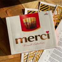 Thumbnail for Merci Aufkleber für 2x 250g Packungen zum selber Beschriften