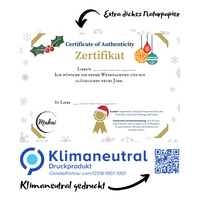 Thumbnail for Weihnachten Meteorit Weihnachtsedition mit Schachtel,Karte , Umschlag & Echtheitszertifikat. Geschenkidee für besondere Menschen und Personen, Paare, Freunde, Familie, Eltern. Geschenk aus echter Sternschnuppe, Zertifikat echter Meteorit.